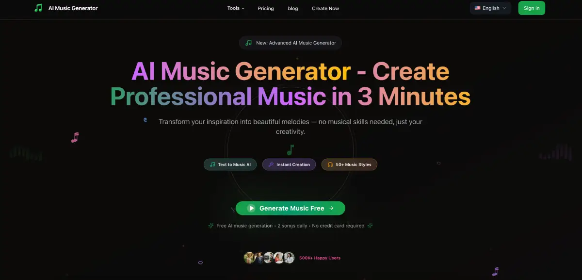 AI Powered Music Generator product image