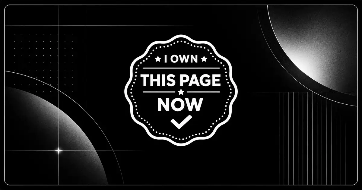 I own this page now product image