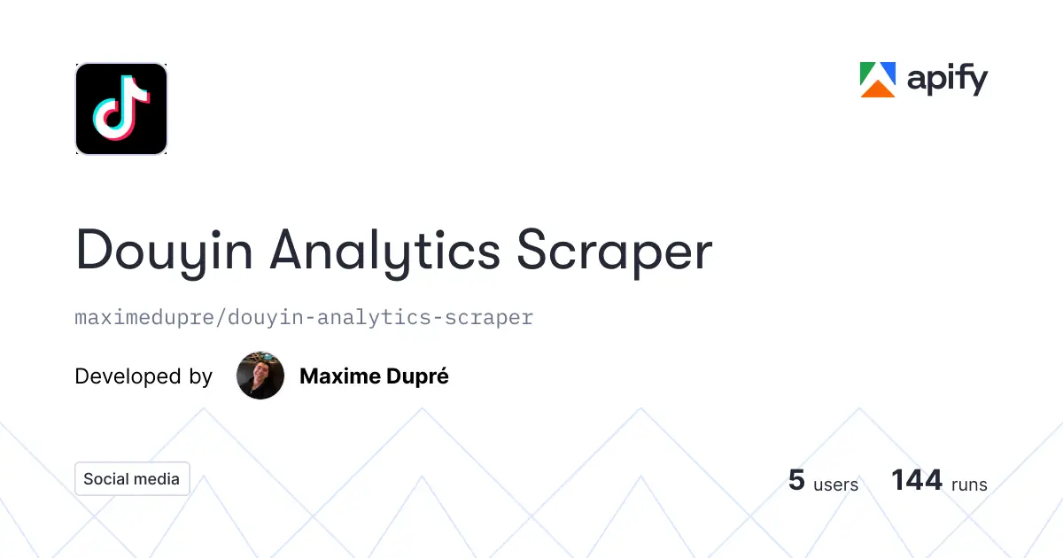 Douyin Analytics Scraper product image