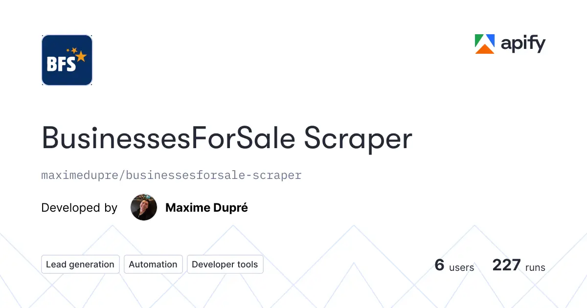 BusinessesForSale Scraper product image