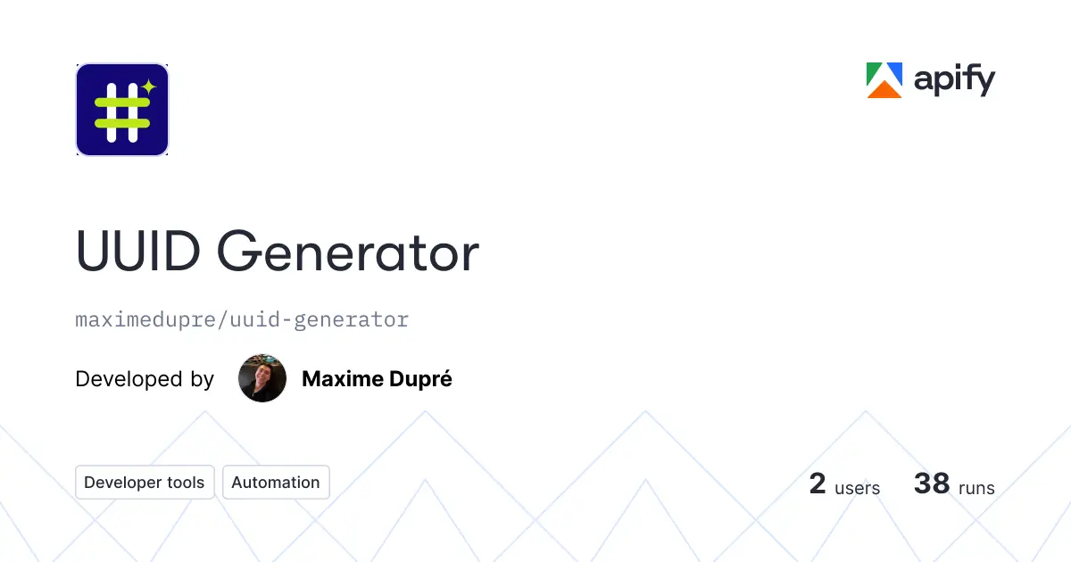 UUID Generator product image