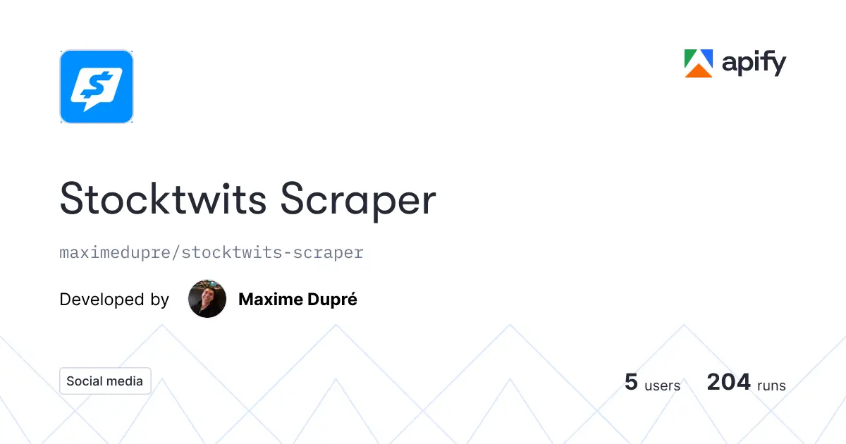 Stocktwits Scraper product image