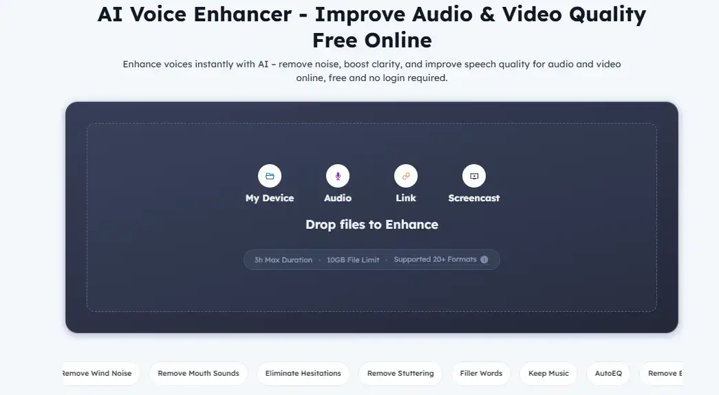 AI Voice Enhancer Online image number 01