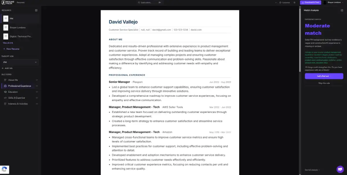 Resume Tailor image number 11
