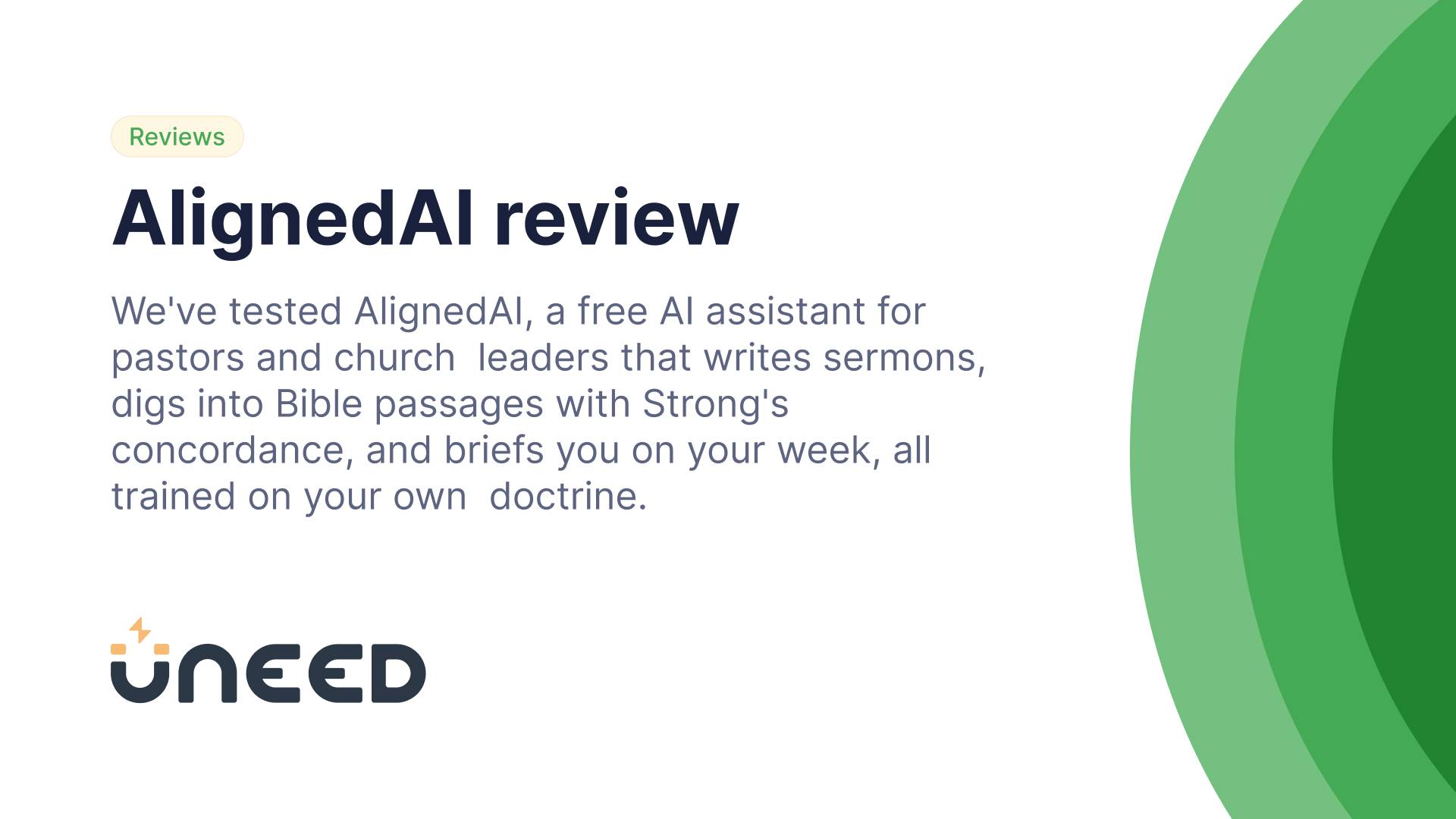 AlignedAI Review - Free AI for Pastors and Churches