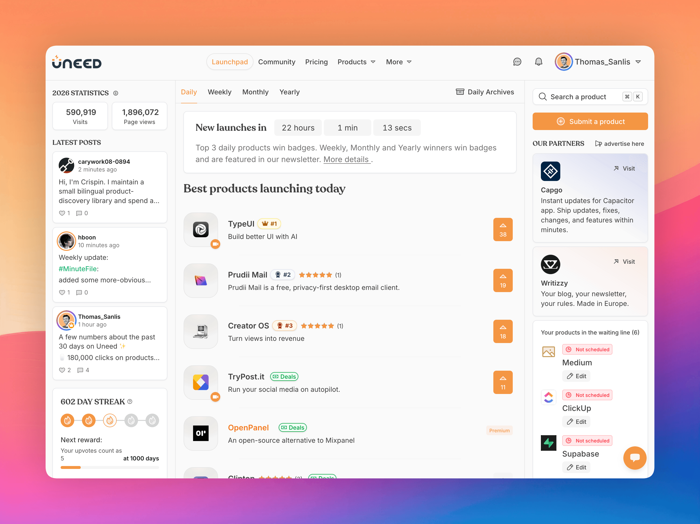 A plain screenshot wrapped in a ScreenSnap gradient, with rounded corners and a soft shadow applied automatically.